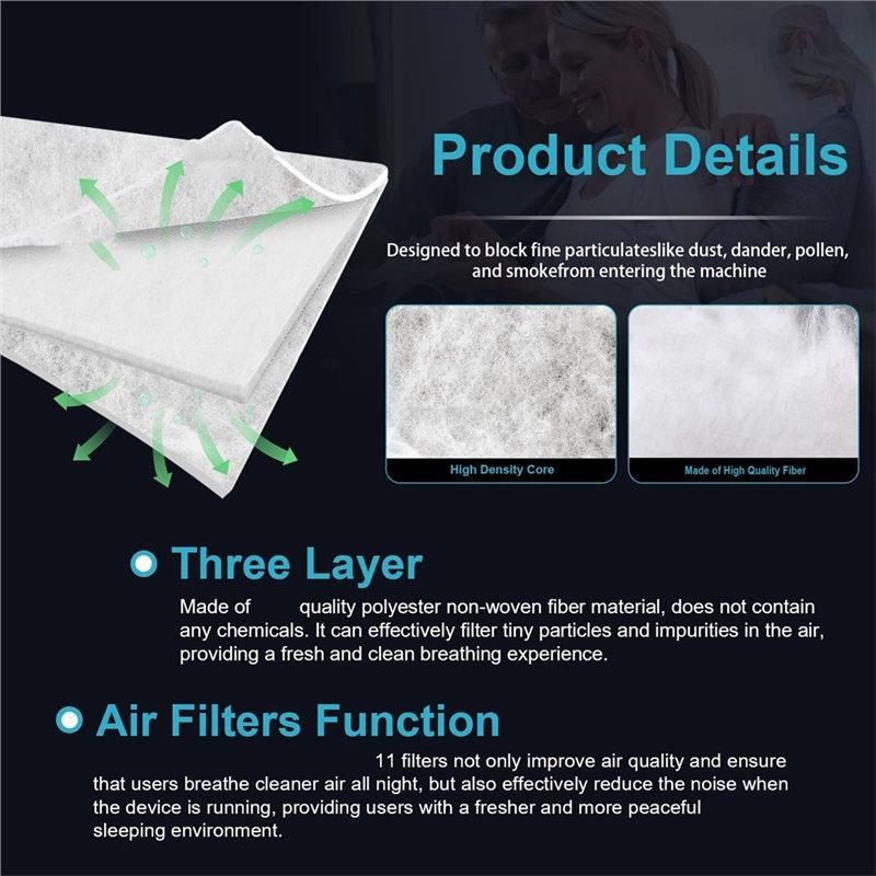 180 шт. Фильтры для CPAP-аппарата Resmed Airsense 11 Одноразовые сменные фильтры Мелкие фильтры для CPAP-аппаратов S11