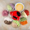 Ручная мясорубка и измельчитель овощей - Миксер для начинки пельменей с ручным приводом
