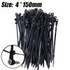 500/100PCS Nylon Cable Ties with Screw Hole Self Locking Loop Wraps Bundle Mountable Cables Zip Tie Wire Fixed Fastening Straps