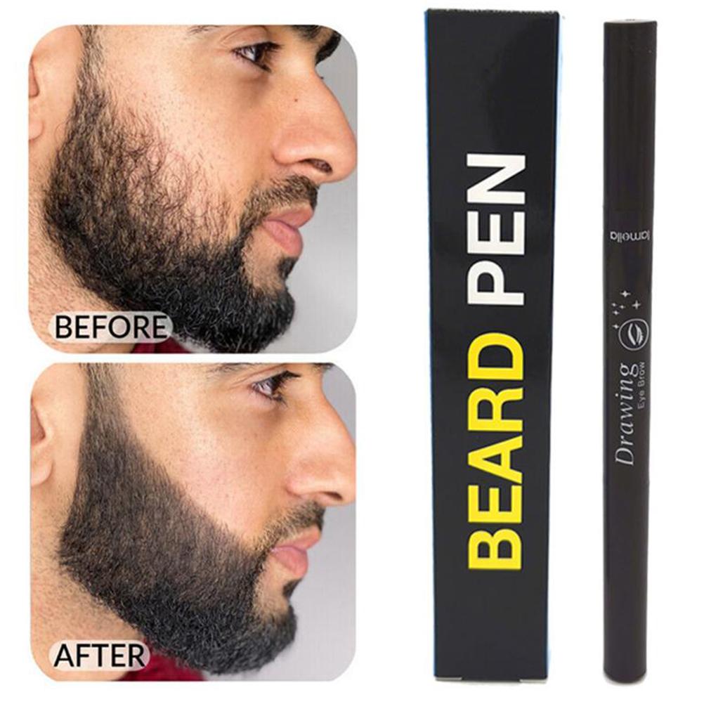 Beard Pen Barber Pencil and Brush Male Mustache Shaping Pen Waterproof Sweatproof Beard Pen