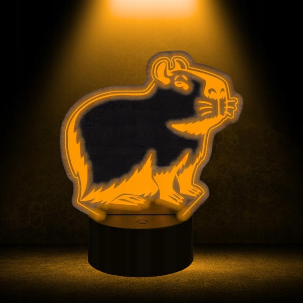 Children's Night Lamp Capybara Capybara 16 Led 3D + Remote Control