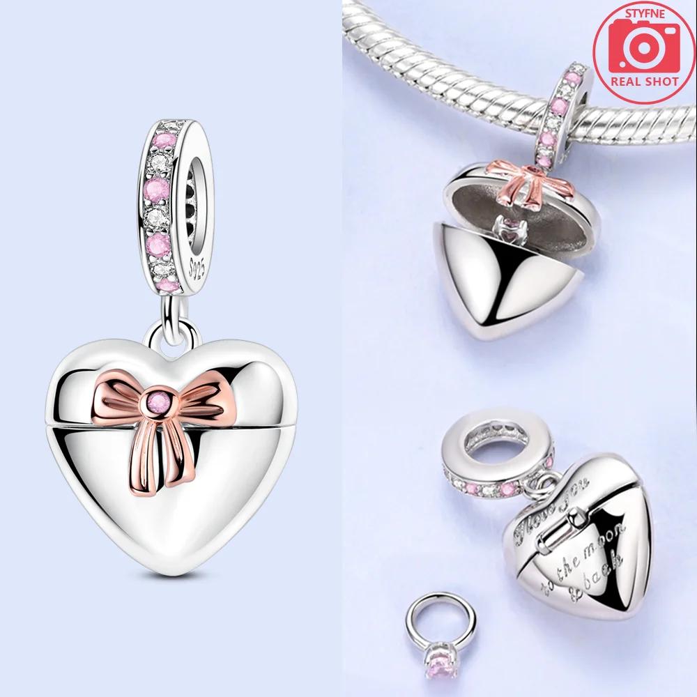 Exquisite Copper Original Red Heart Bicycle Love Couple Charms Beads Fit Bracelet Valentine'S Day Gift Women Jewelry Diy