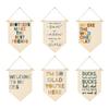 Wall Decoration Canvas Hanging Pendant Flag for Toddler Bedroom and Homeschool Decorative Wall Decor Ornament