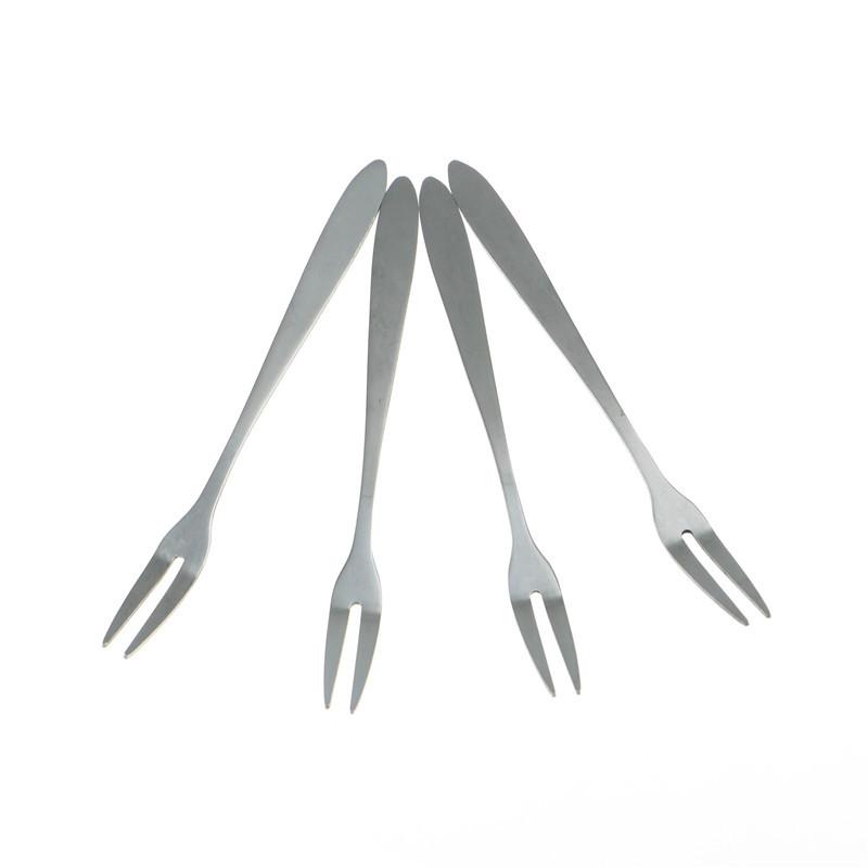 6шт креативная фруктовая вывеска из нержавеющей стали с двумя зубцами вилка для торта и десерта