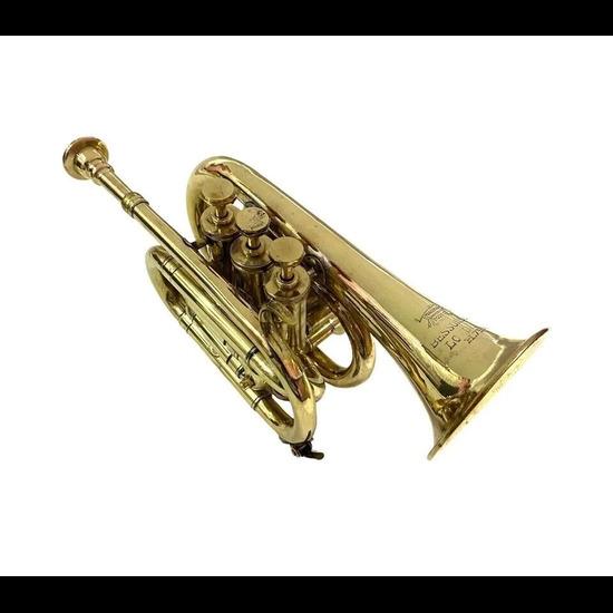 Винтажная морская полированная латунная труба для студентов, музыкальная труба, горн, рожок