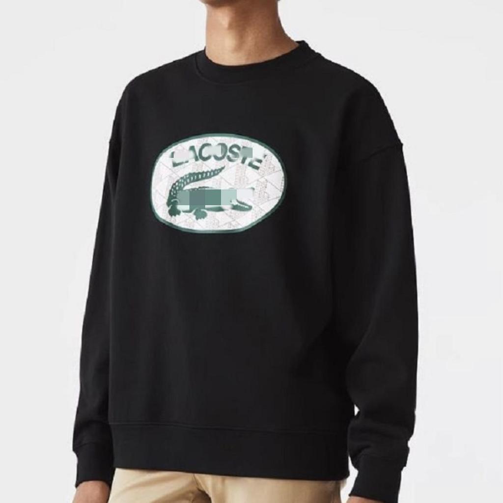 Men's Cross-Border Fish Logo Sweatshirt - Casual Cotton Round Neck