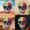 Colorful Fashion Skull Pattern Acrylic Glass Pendant For Halloween Decoration