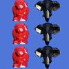 2Pcs European Style INS Cute Style Polygonal Section Three-dimensional Elephant Lion Animal Geometric Decoration Resin Refrigerator Sticker