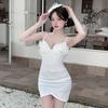 2026 Клубное Горячая Девушка Платье Bodycon с Цветочным Принтом, Глубоким V-образным Вырезом и Тонкими Бретелями