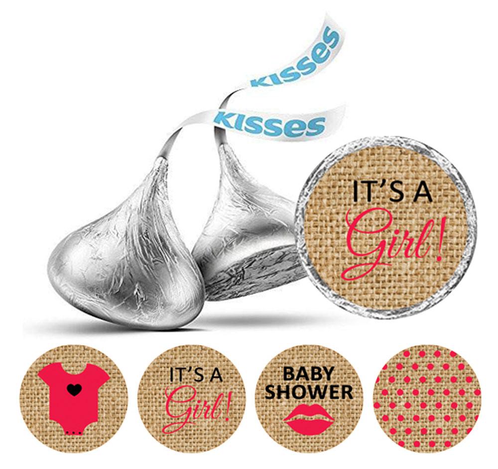 Сувенир Darling Souvenir arling 190 шт. Наклейки It's A Girl Поцелуи Праздничный подарок Конфеты