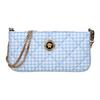 Versace Logo Fabric And Leather Mini Shoulder Bag Women shoulder bag Light-Blue 10155411A139842VE7V