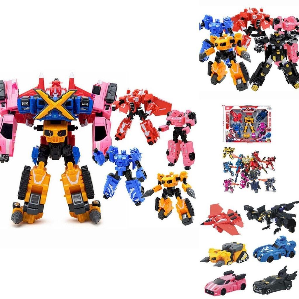 Минифорс Икс Люсибот Красочный 4 в 1 Трансформер Машина Робот Игрушка для Детей