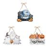 Creative Halloween Theme Spooky Ghost Paper Door Hanging Sign Front Door Porch Window Indoor Outdoor Party Scene Decor