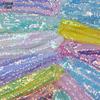 Embroidered 5mm Sequin Mesh Fabric for Wedding Dress, Skirt, Bag, and Shiny Decor