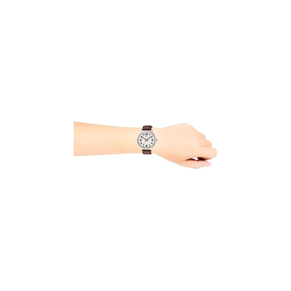 Timex Easy Reader Кремовый циферблат Латунь Минеральное стекло Кварц 43 мм Мужские часы Коричневый