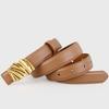 Women S Genuine Leather Belt Smooth Buckle Casual Versatile For Jeans