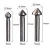 Round Handle 3 Flute Countersink Drill Bit Three Edge Chamfer Hand Power Tools Cutter Tool