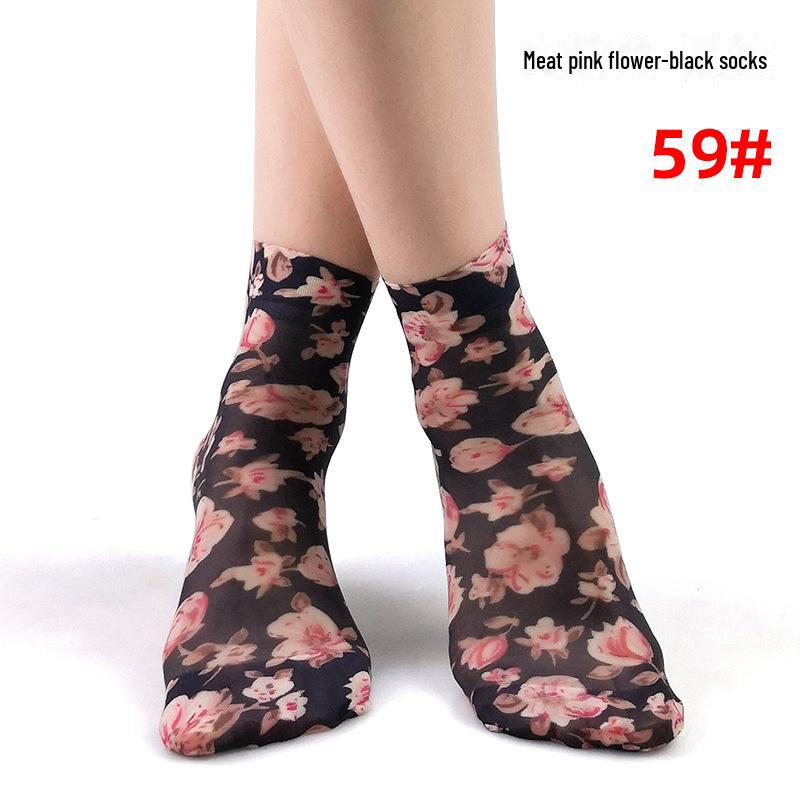 Короткие летние носки в женском стиле с различными милыми узорами