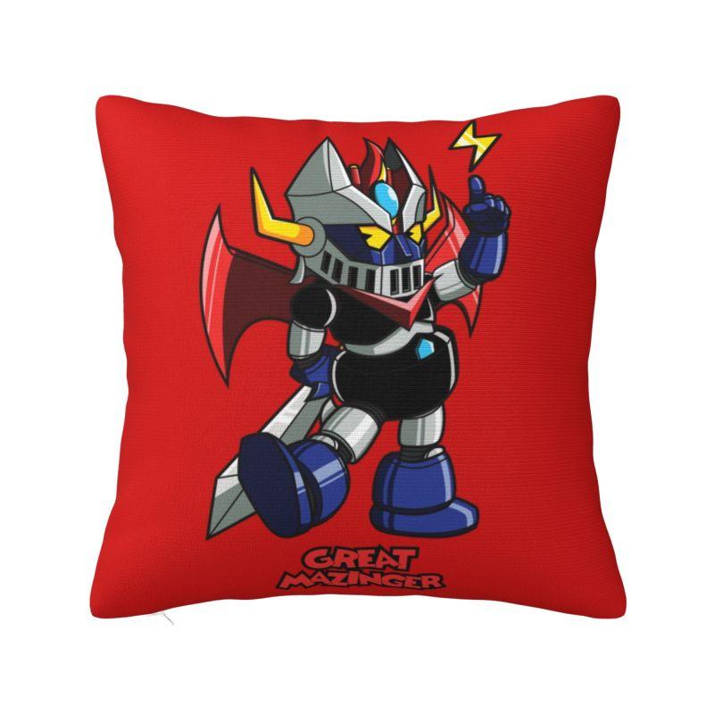 Custom Grendizer Lucca Cushion Cover 40x40cm UFO Robot Goldrake Velvet Cute Pillow Cases Decor Home
