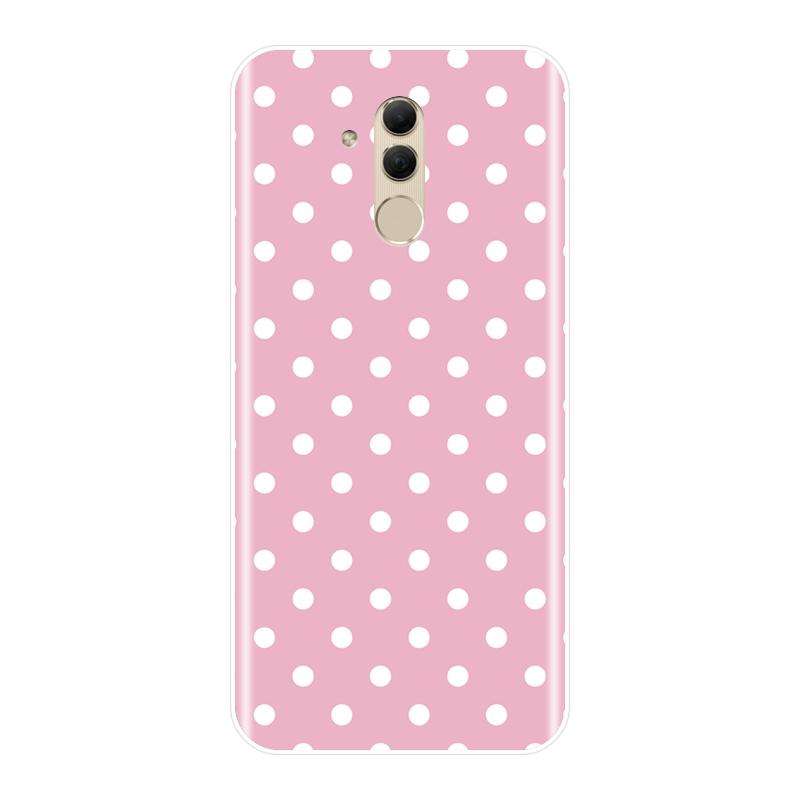 Back Cover For Huawei Mate 20 10 9 Lite Polka Dot Heart Love Pink Red Silicone Soft Phone Case For Huawei Mate 7 8 9 10 Pro Case