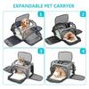 Большая сумка-переноска для домашних животных, портативная расширяемая дорожная клетка для собак, кошек, щенков, сумки для переноски