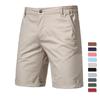 Summer 100% Cotton Solid Shorts Men High Quality Casual Business Social Elastic Waist Men Shorts Beach Shorts