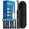 Smart Rechargeable Electric Toothbrush with 6 Heads, Rotary Oral B Compatible Replacement Brush Heads for Adults Whitening