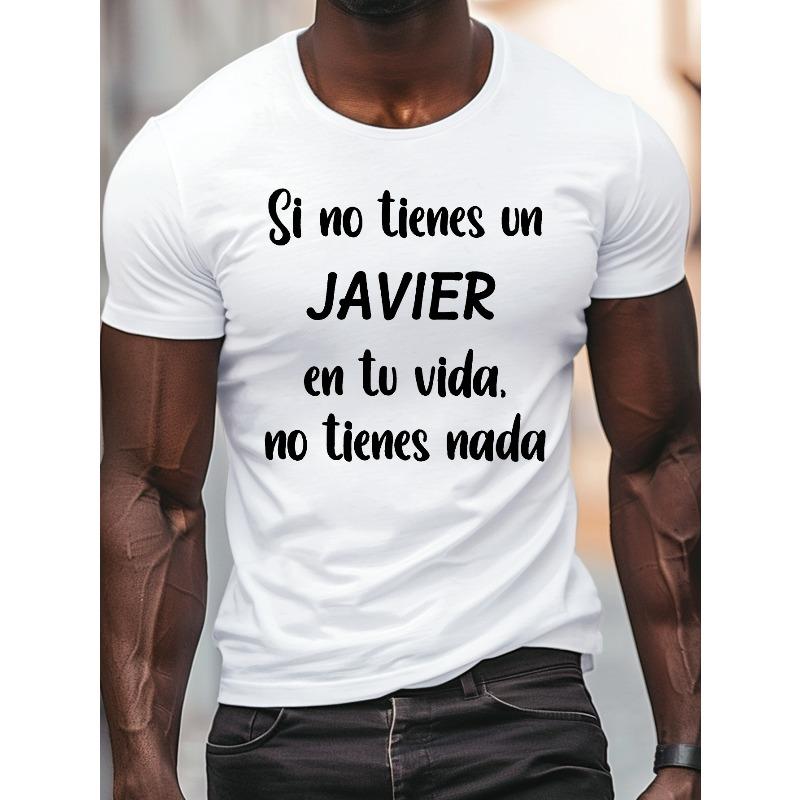 Европейские размеры Javier Print, Мужская футболка с коротким рукавом и круглым вырезом, Свободный и легкий топ, идеально подходящий для лета