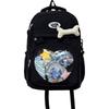 Bag Shoulder Large Capacity Solid Color Backpack Unisex School Travel Student
