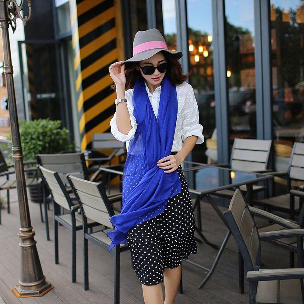 Women Men Neck Bandana Sun Protection Shawls Wrap Hijab Scarf Pashmina