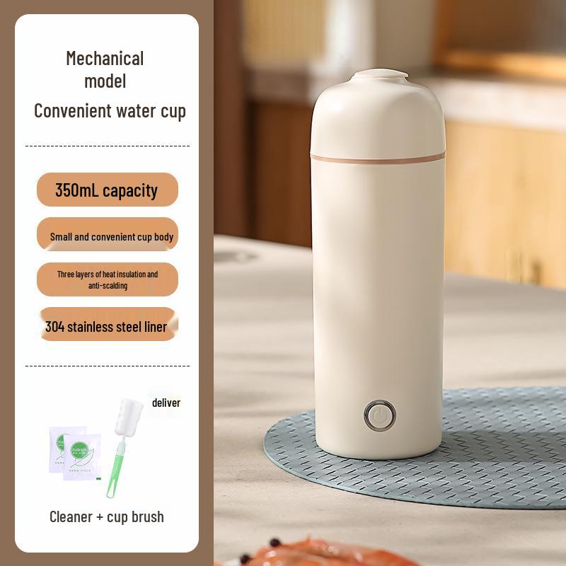 Портативный мини умный электрочайник и термокружка с USB-зарядкой для путешествий.