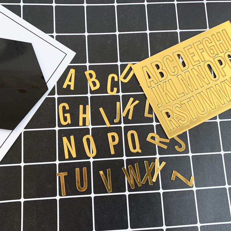 Золотые 26 Букв DIY Наклейки на День Рождения Акриловое Украшение для Торта Английский Алфавит Свадебная Вечеринка Декор для Торта
