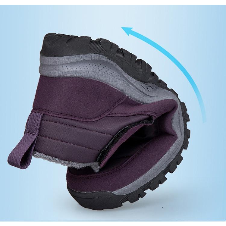 Обувь из хлопка для пожилых женщин, зимние теплые кроссовки из кашемира для пожилых матерей, нескользящие водонепроницаемые зимние ботинки