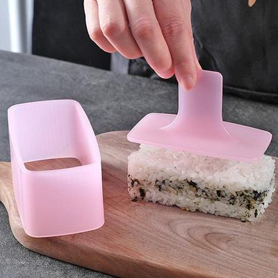 Пресс для еды Прямоугольная форма для суши Онигири Набор для рисовых шариков Антипригарный набор для суши Японские инструменты для DIY Кухонные аксессуары для бенто