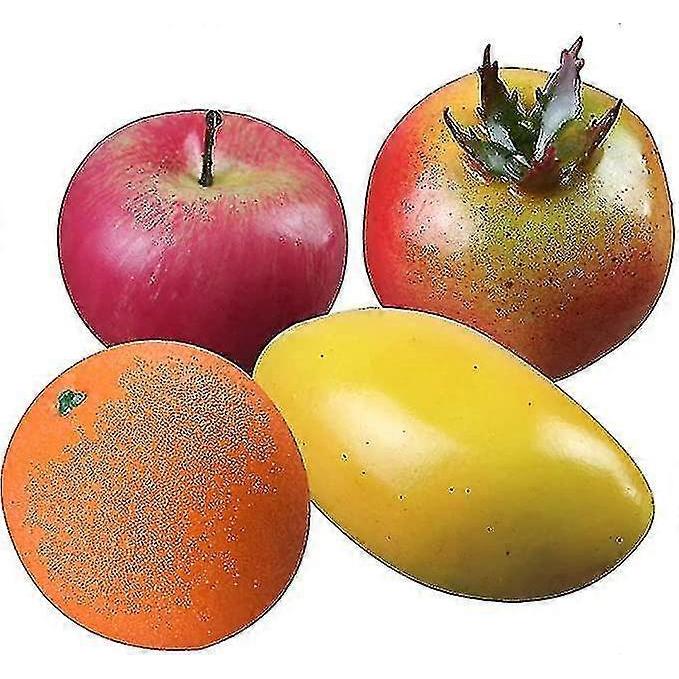 New,suitable 10pcs Decorative Fruit Plastic Set, Realistic Artificial Fruits Fake Fruit For Decoration - PJ