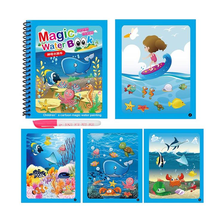 Волшебная водная книга для рисования, книжка-раскраска, каракули, волшебная ручка, доска для рисования, детские игрушки, подарок на день рождения, Рождество, Новый год