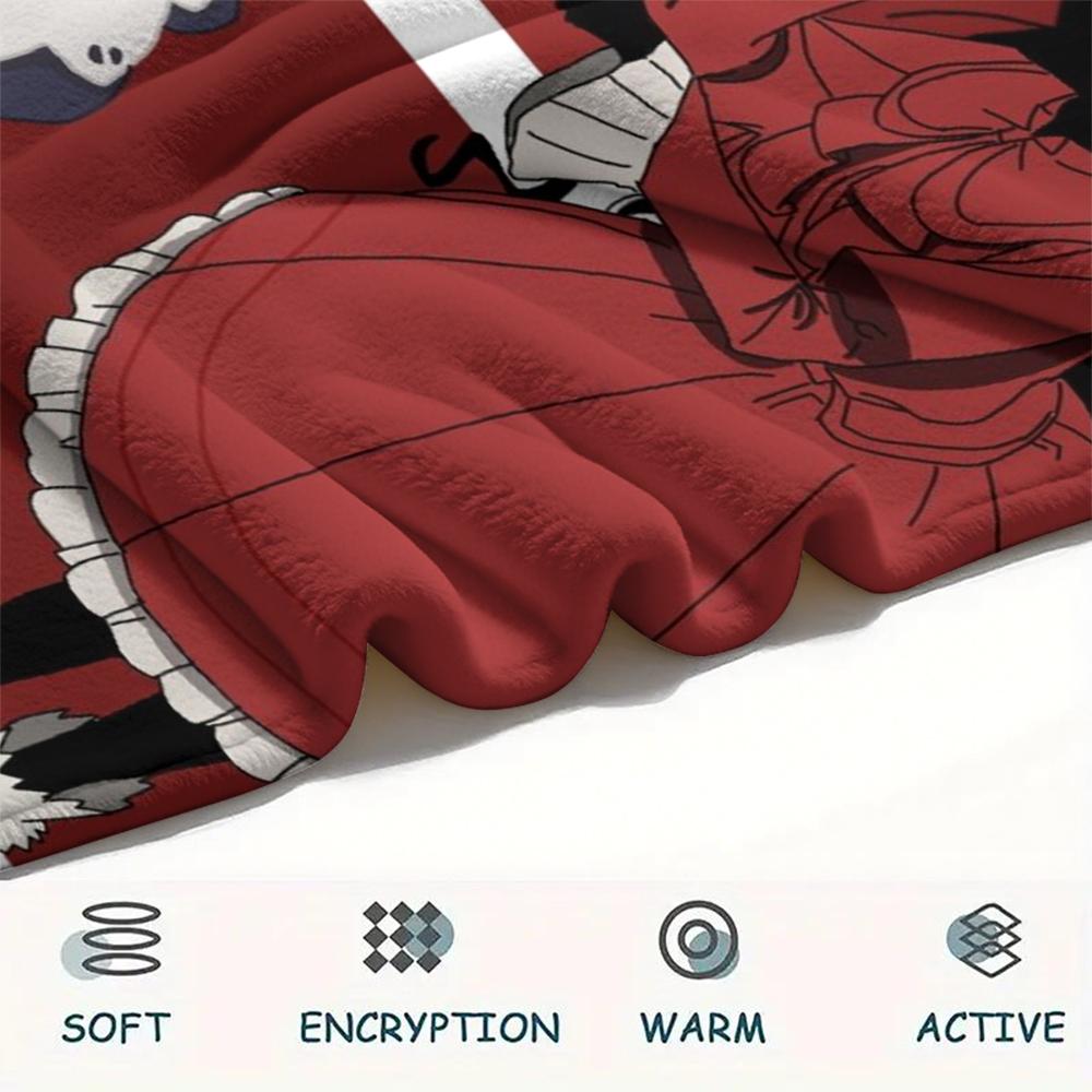 1PC Shadows House Print Flannel Blanket, High quality Comfortable for All Seasons, Home Decor, Warmth and Comfort, Perfect for Christmas Gifts153
