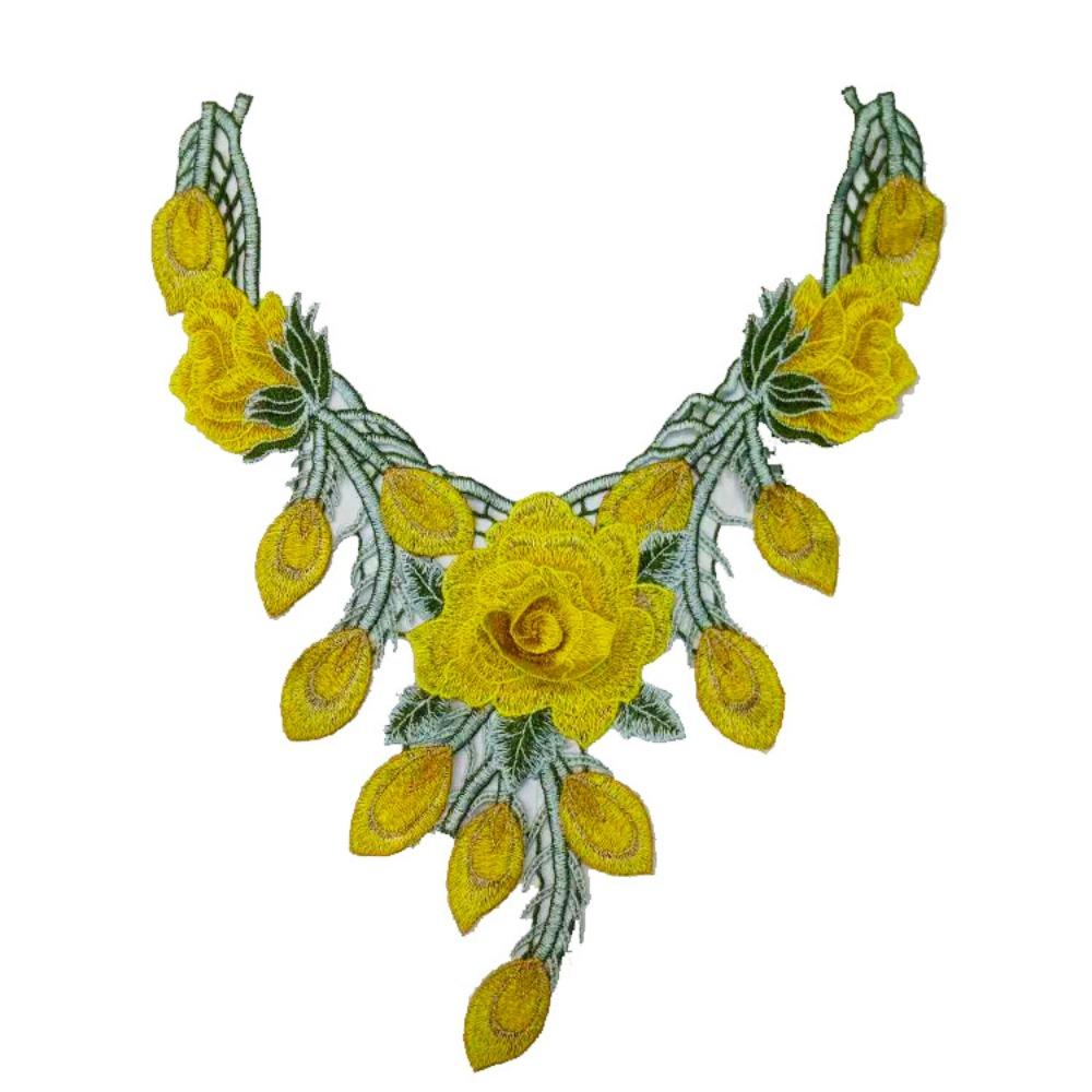 Detachable Embroidery Flower Applique 24cm X 34cm Floral Patches  Wedding Decoration DIY