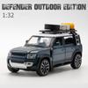 1:32 масштаба Defender 2022 City ORV, модель автомобиля из сплава, литье под давлением, металлическая игрушка, модель спортивного автомобиля со звуком и светом для детских подарков