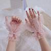1 Pair Nail Art Tulle Photo Bow Glove Fake Pleated Cuff Manicure Photography Props Nail Tips Display Sleeve  Accessories
