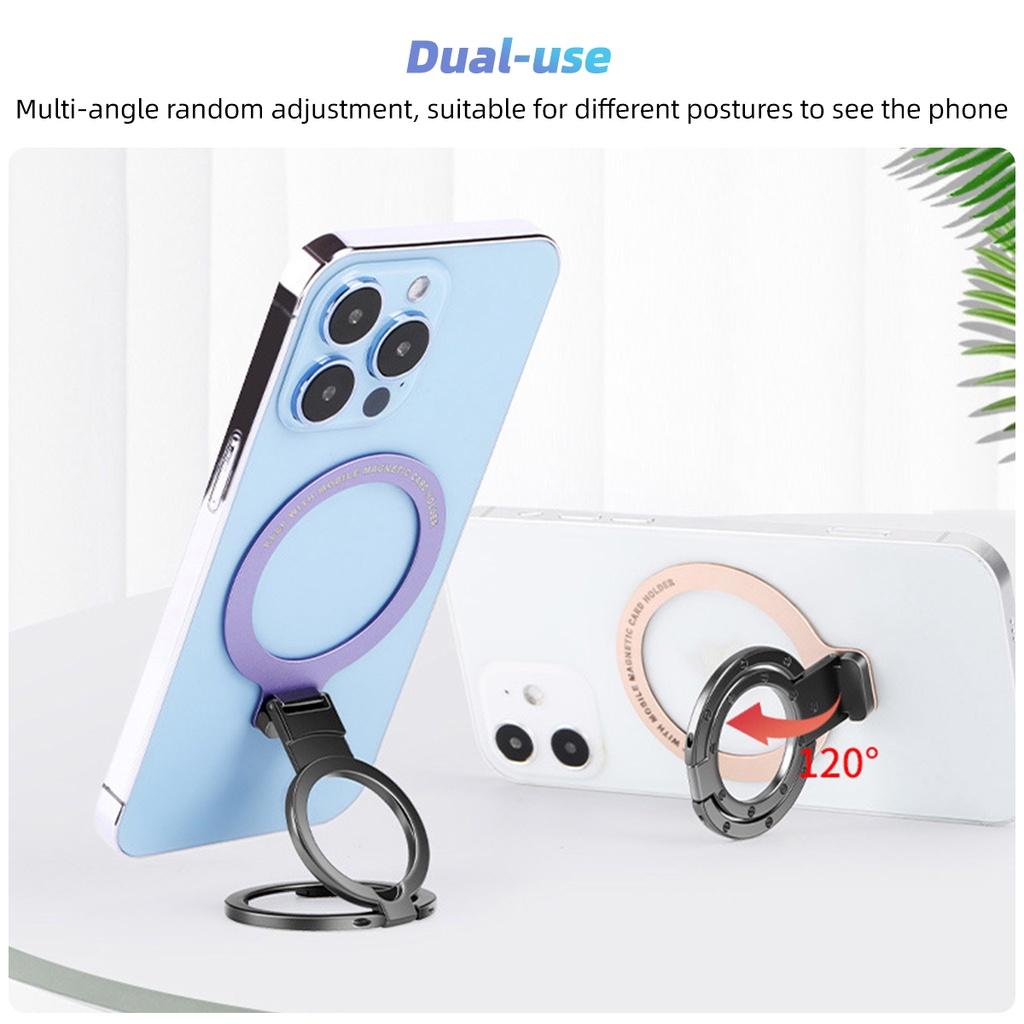 FONKEN MagSafe Phone Magnetic Finger Ring Holder for iPhone 13 14 15 Adhesive Phone Stand Grip Mount Smartphone Accessories