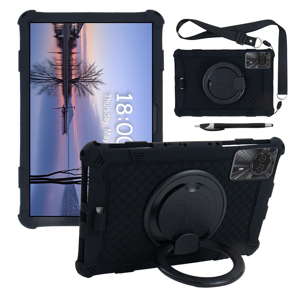 360 Rotaiting Stand Case For Doogee T30 Pro T30SE 11'' Soft Silicone Tablet Cover With Strap Pen