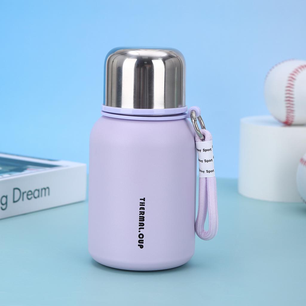 Stylish Stainless Steel Thermos Cup Simple and Compact Sling Water Cup Outdoor Portable Vacuum Bouncing Cup