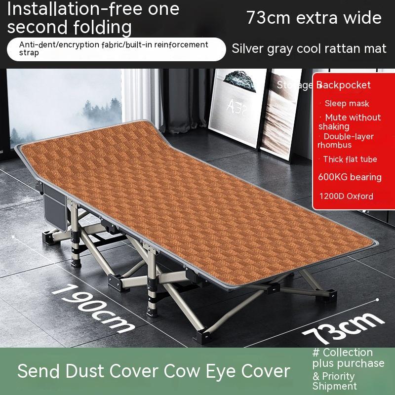 Складная кровать для офиса, обеденный перерыв, простой и портативный домашний эскорт, походная кровать, многофункциональное кресло