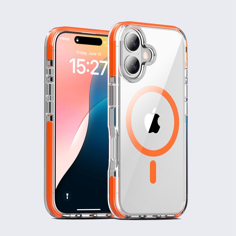 KEYSION Прозрачный чехол MagSafe для iPhone 16 15 Plus, цветной противоударный чехол для iPhone 16 Plus 15