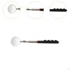 Automotive Inspection Mirror Auto Repair Telescoping Lightweight Comfortable Handle with Lamp