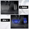 X AUTOHAUX Brake Foot Pedal Pad Kit Non Slip Drilling Aluminum Alloy Axle Pedal