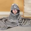 Cartoon Animal Baby Bath Towels Soft Newborn Hooded Towel Blanket Toddler Bathrobe Warm Sleeping Swaddle Wrap for Boys Girls