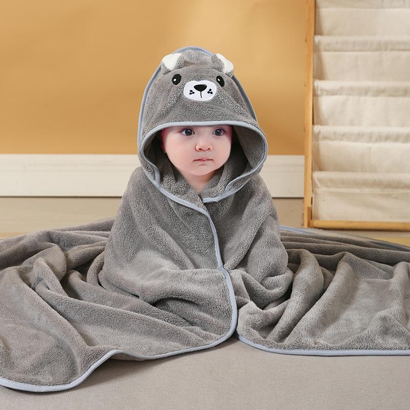 Cartoon Animal Baby Bath Towels Soft Newborn Hooded Towel Blanket Toddler Bathrobe Warm Sleeping Swaddle Wrap for Boys Girls