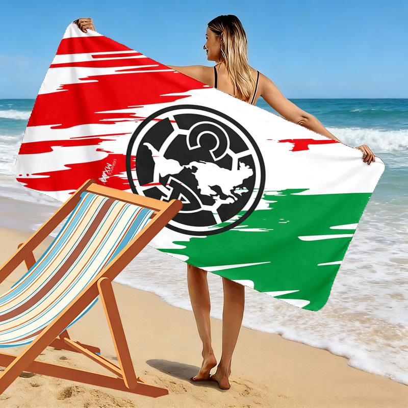 Club América Print Beach Towel, Large Soft Quick Dry Towel for Beach Camping Swimming